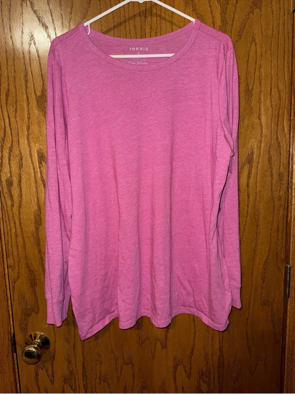 Torrid Pink Long Sleeve Classic Shirt- Size 2